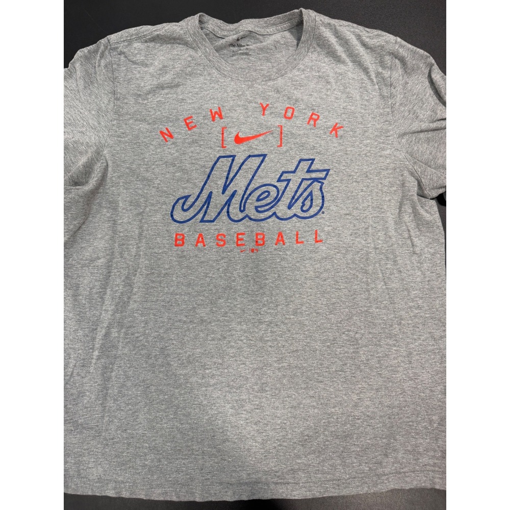 Nike New York Mets Baseball T-Shirt Mens XL Gray Short Sleeve Graphic Tee